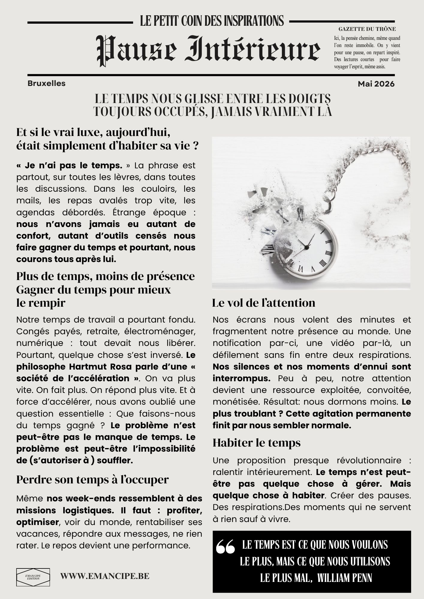 temps vol gazette
