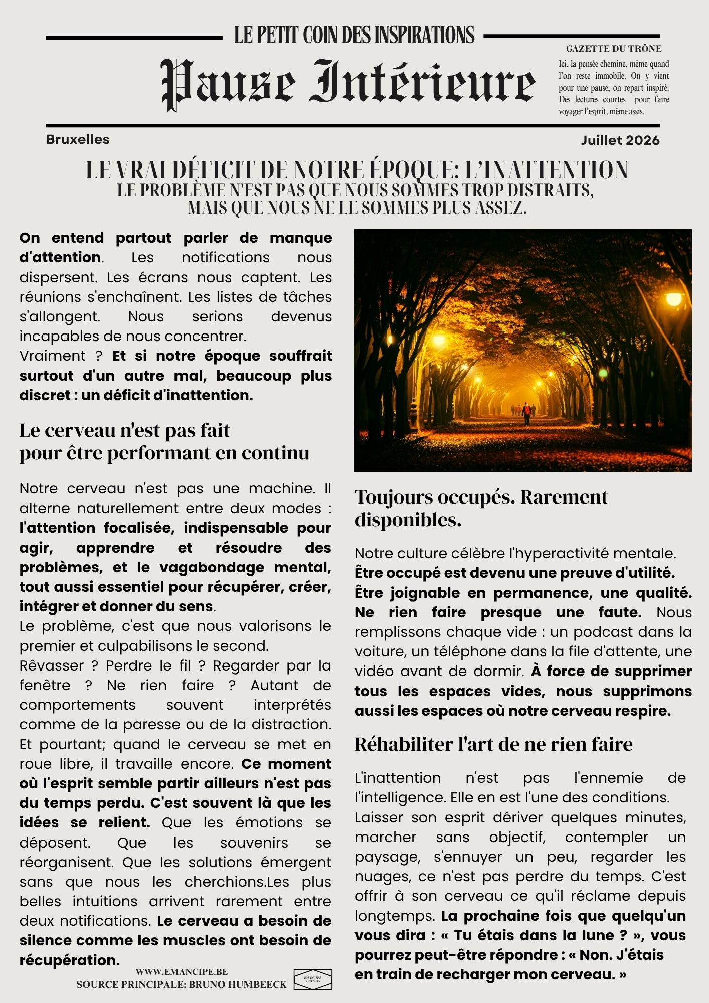 Gazette toillette juillet