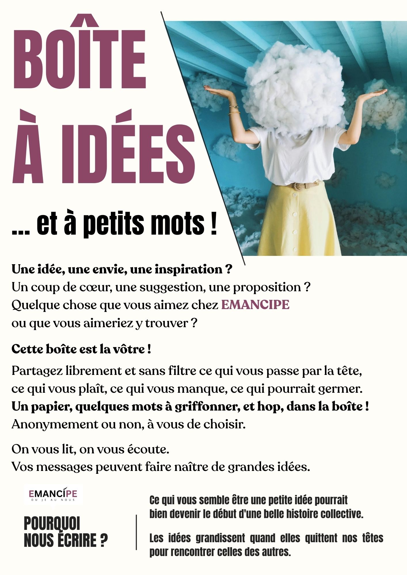 emancipeLA BOÎTE À IDÉES et à petits mots !